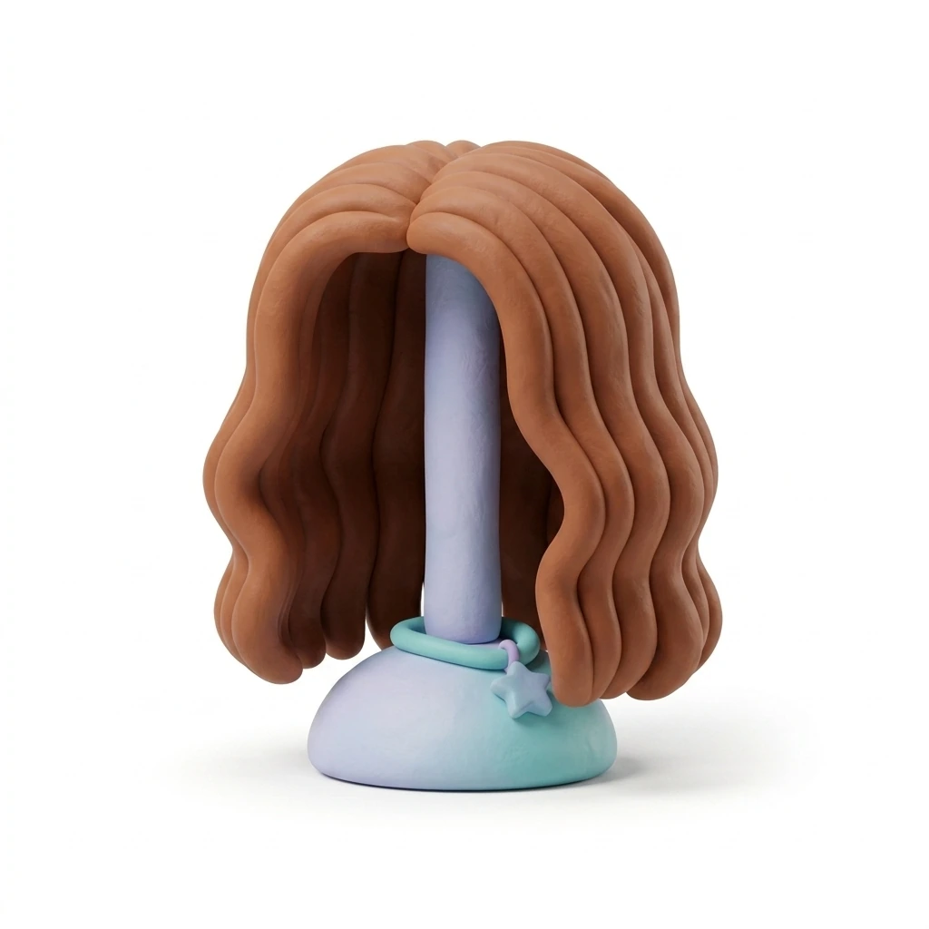 가발 3D 이미지