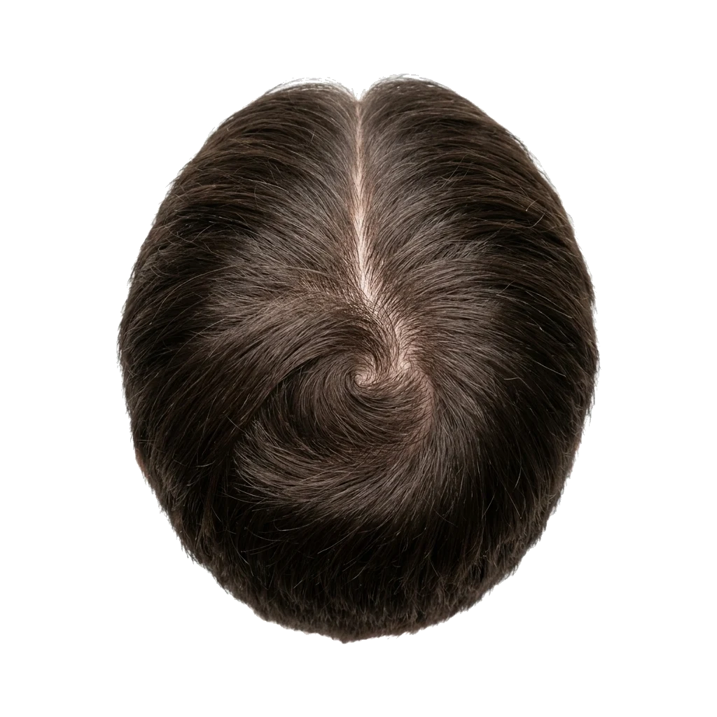 정수리 일러스트